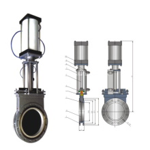 Pneumatic  Ceramic  knife gate valve